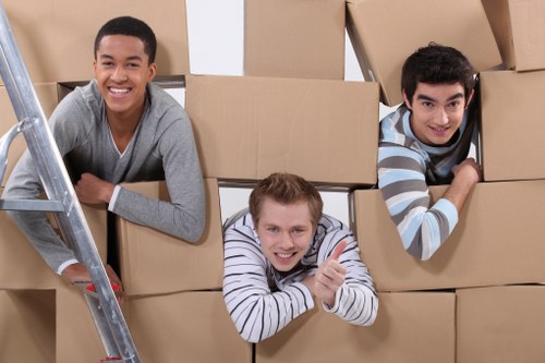 Household items packed into a mobile self storage container