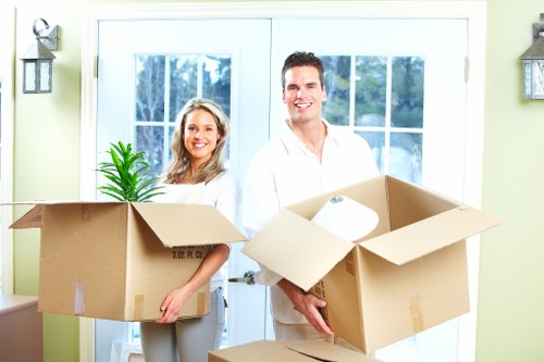 Packed apartment boxes prepared for a Strawberryhill move